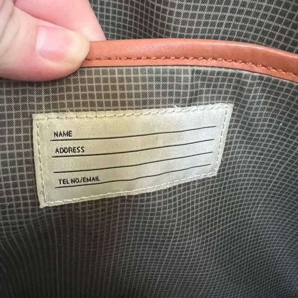 JACK SPADE Tan Solid Leather Briefcase Bag - Picture 7 of 9